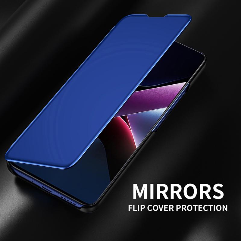 Leather Mirror Case For Honor X9A X9B X9C X9D X8B X8 X7B X70 X50 4G 5G Full Body Folding Holder Luxury Shockproof Phone Cover
