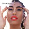 SHAUNA Ins популярные без линз хрустальные оправы для очков женские декоративные треугольные оправы в стиле панк