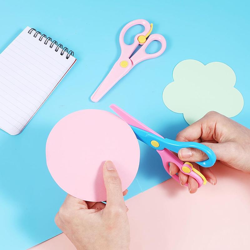 Пластиковые ножницы, двухцветные, для сращивания, самодельные, безопасные ножницы, офисные художественные принадлежности, специальные инструменты для резки бумаги для студентов TMZ