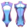 Женский комбинезон без рукавов с металлическим вырезом спереди, купальник для бассейна, вечерние купальники