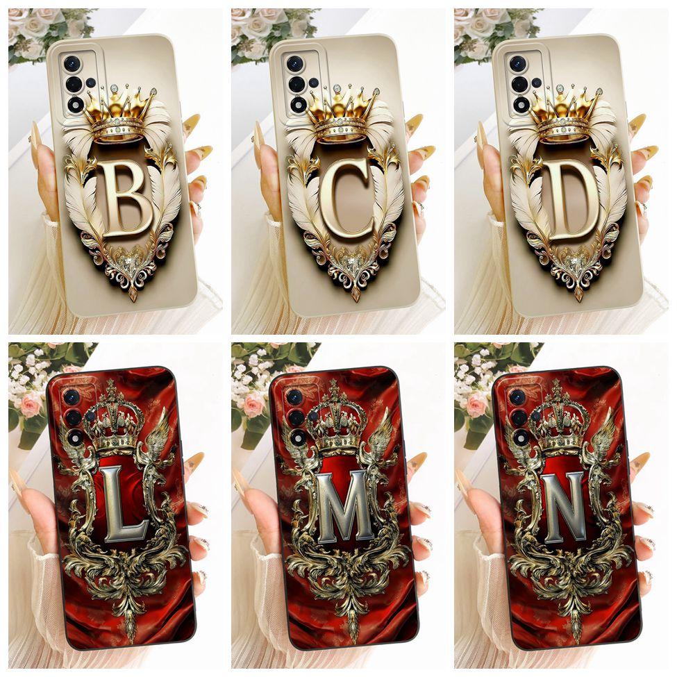 For Oppo A93s 5G PFGM00 Case For Oppo A93s 5G Cover Silicone Luxury A-Z Letters 2D Painted Phone Casing