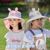 Children's Hats Boys and Girls Outdoor Travel Sun Protection Hat Summer Eaves Shawl Sun Hat Cartoon Cute Bucket Hat