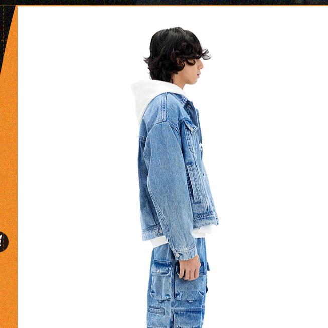 Джинсовая куртка Li Ning мужская светло-синяя AJDU105-1