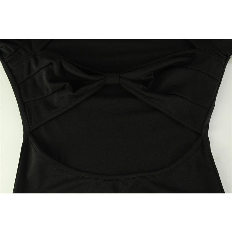 Осенне-зимняя женская мода сексуальное платье с круглым вырезом и длинными рукавами с разрезом Spice Girl