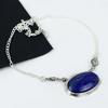 Natural Lapis Lazuli Gemstone Handmade 925 Sterling Silver Electroform Necklace, Lapis Lazuli Silver For Wife Unisex Pendant Gift For Mom