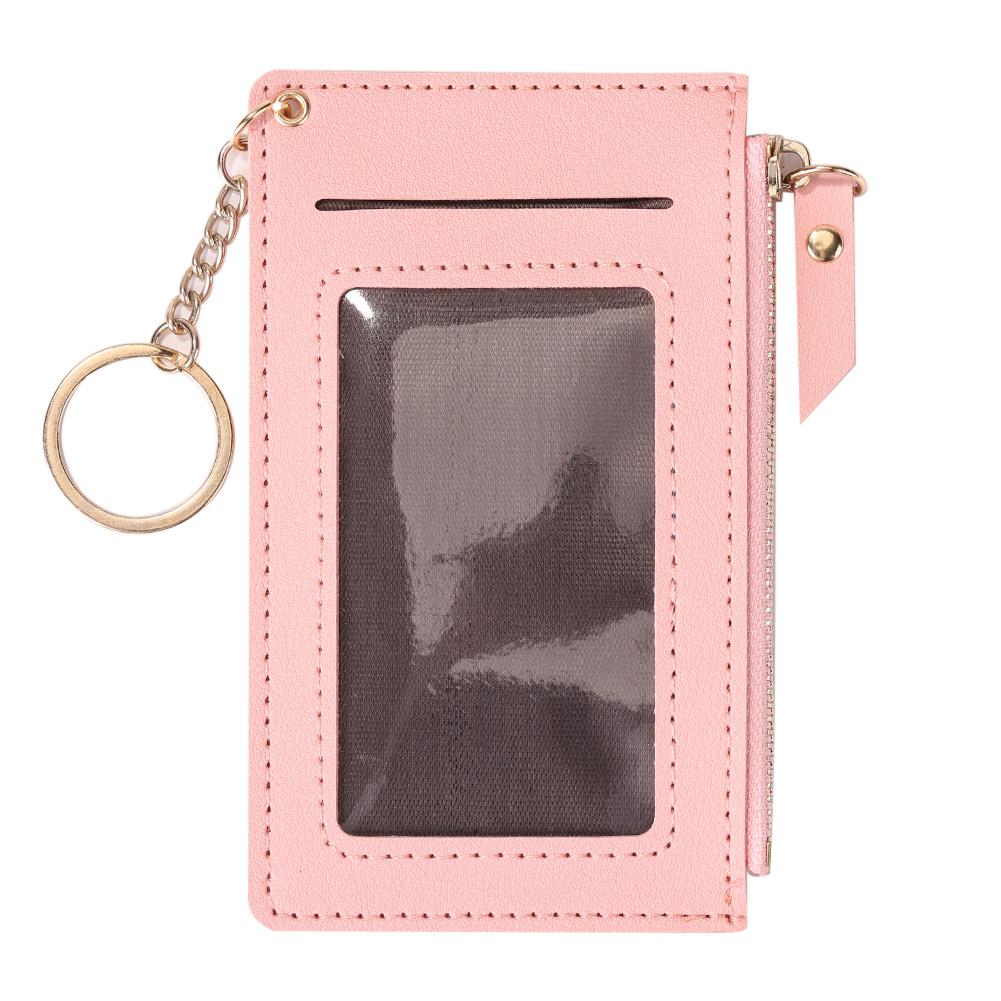Держатель для карт из искусственной кожи на молнии, мини-простой держатель для кредитных карт, ID-карты для праздника, подарков на день рождения, женский модный кошелек