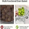 Высококачественная, универсальная кухонная корзина для слива - Многофункциональный пластиковый дуршлаг с воронкой для овощей, пасты, фруктов и салата