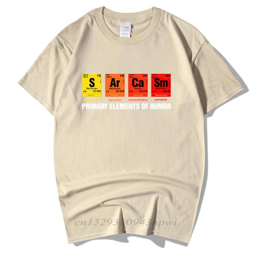 Periodic Table Of Humor Sarcasm TShirt Funny Birthday Gift For Men Short Sleeve Cotton Primary Elements Chemistry T Shirts