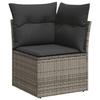 VidaXL Salon de Jardin avec Coussins 11 pcs, Canapés de Terrasse, Ensemble de Meubles de Patio, Mobilier d'Extérieur, Gris 3226431