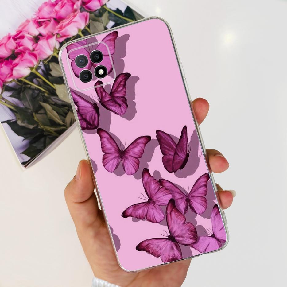 Чехол для Oppo A73 5G CPH2161 Стильный окрашенный чехол Прозрачный силиконовый чехол для телефона Для Oppo A73 A 73 OppoA73 5G Задняя крышка Мягкие funda
