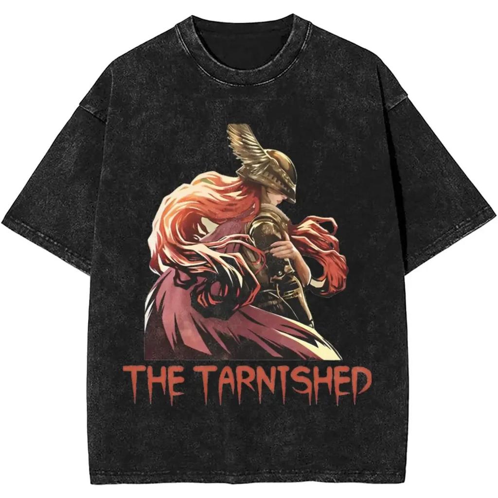 2026 Malenia Blade Of Miquella Washed New Arrival Unisex Clothes Tee Shirt Homme Graphic T-Shirts Unisex Tshirt for Unisex Ropa Hombre