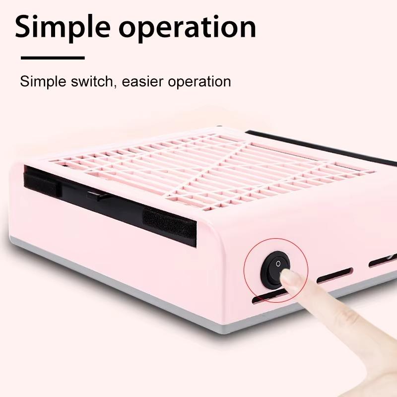Professional Powerful Nail Duster Exhaust Fan for Nail Art Vacuum Collector Gel Nail Duster for Nail Art Salon Equipment