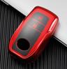2 3 4Buttons Soft TPU Car Key Case Cover for Toyota Hilux Innova Rav4 Fortuner Yaris 2021 Shell Fob Protector Keychain Accessories