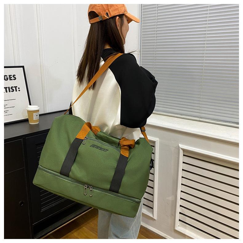 Дорожная сумка большой вместимости с отделением для сухого/мокрого белья и отделением для обуви - Oxford Canvas, портативная сумка для фитнеса