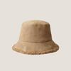 Double Sided Lamb Velvet Pot Hat Men Autumn and Winter New Hat Women Korean Corduroy Fisherman Hat Warmth Thickened Bucket