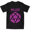 Футболка Him Band Ville Valo Heartagram Love Metal Летняя уличная одежда Футболки Трендовая футболка для женщин Футболки с коротким рукавом