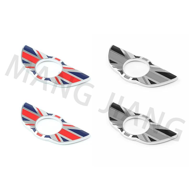 Car Door Pin Lock Wing Emblem Badge Sticker Metal Decoration For Mini Cooper R55 R56 R60 Countryman Interior Accessories