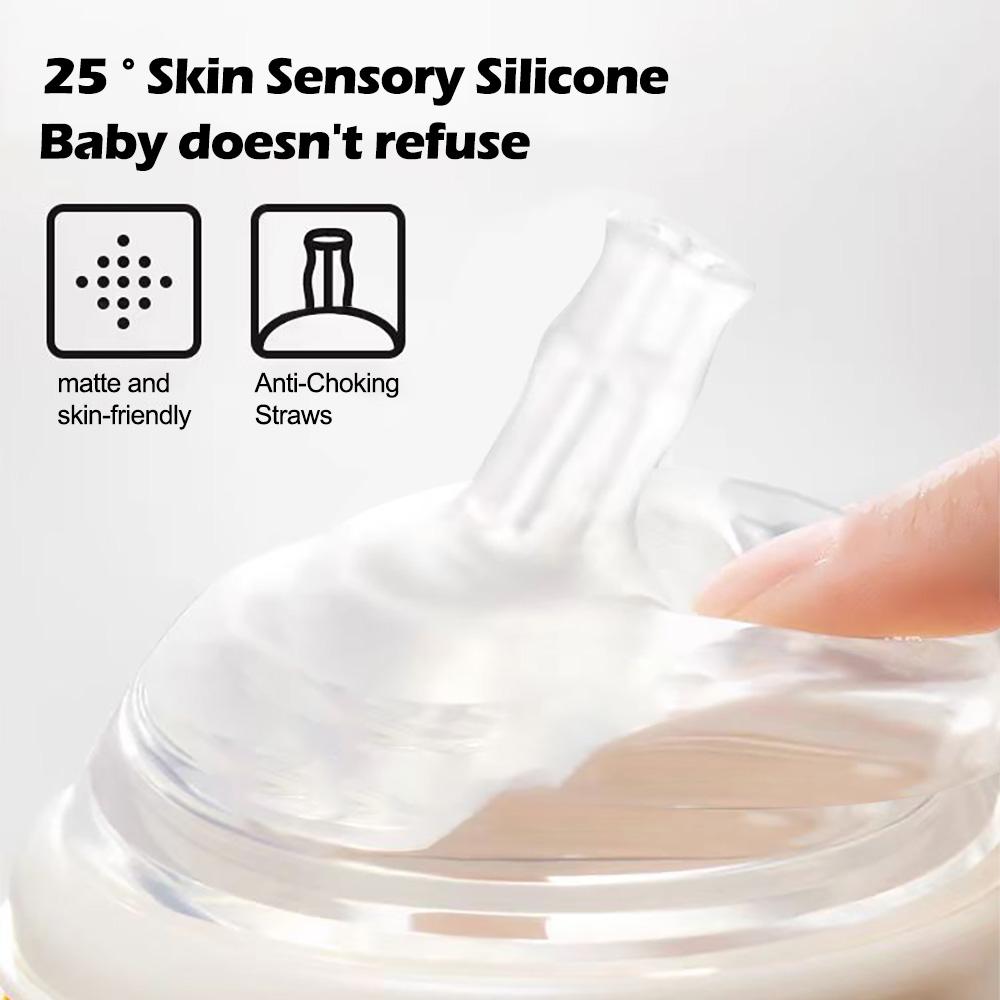 Cow Shaped Straw Cup 3-12 Years Drinking Cup 270ml Baby Wide Mouth Water Cup Silicone Straw Inverted No Leakage