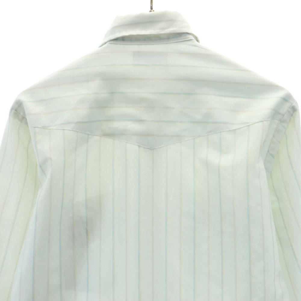 Серебряная коллекция от KARMAN 70-х годов винтажная рубашка в полоску с длинным рукавом в западном стиле Мужская Б/У