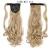 XINRAN Long Ponytail Synthetic Hairpiece Wrap On Clip Hair Extensions Ombre Brown Ponytail  Blonde Hair