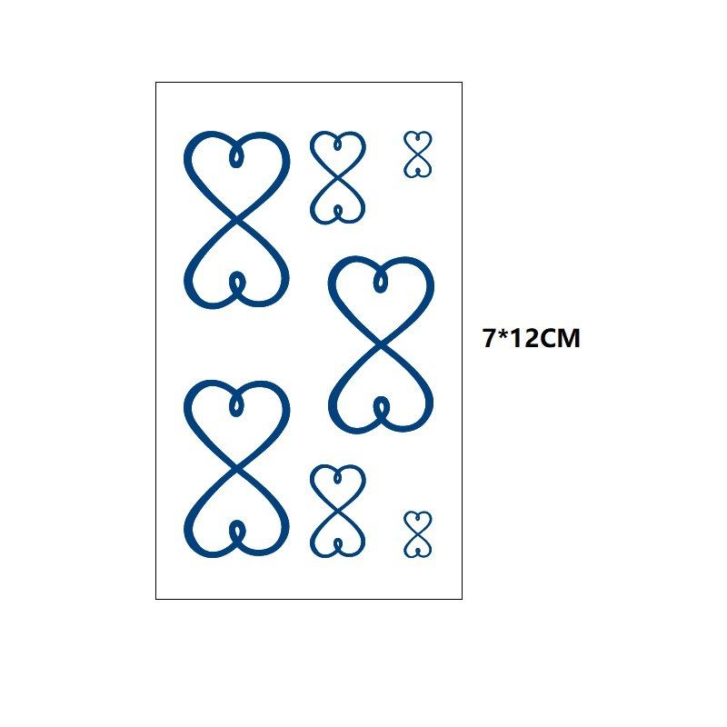 Маленький свежий крест ЭКГ маленькая змея рыбий хвост маленький узор неотражающая переносимая вода имитация стойкой татуировки наклейка