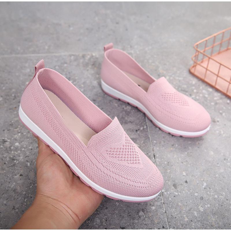 Women Shoes Casual Sneakers Ladies Knitted Mesh Breathable Slip On Vulcanized Shoes Sock Autumn Platform Fashion Female Walking