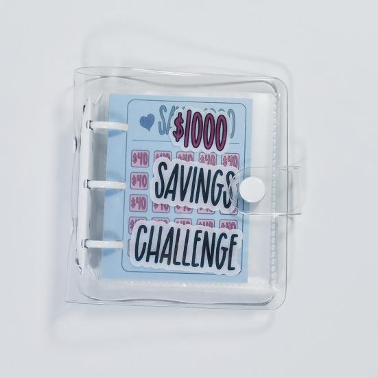 Книга для экономии денег, клейкая пряжка для кошелька, водонепроницаемая, устойчивая к разрывам ПВХ-папка, привлекательный продукт для экономии денег