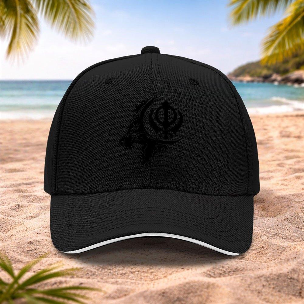 Sikh Lion Emblem Baseball Cap Unisex Fashion Hat for Weddings Parties Festivals Bachelor Events Birthday Gift Cycling Camping