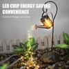 Наружный водонепроницаемый солнечный фонарь, металлическая лейка, солнечная лампа, светодиодная лампа с пастушьим крючком для сада