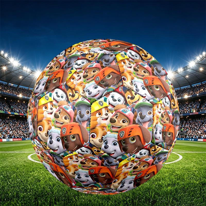 Jungle Pups Print Size 5 Soccer Ball, PU Wear Resistant Football for Match Training and Daily Practice, Birthday Gift for Soccer Fans