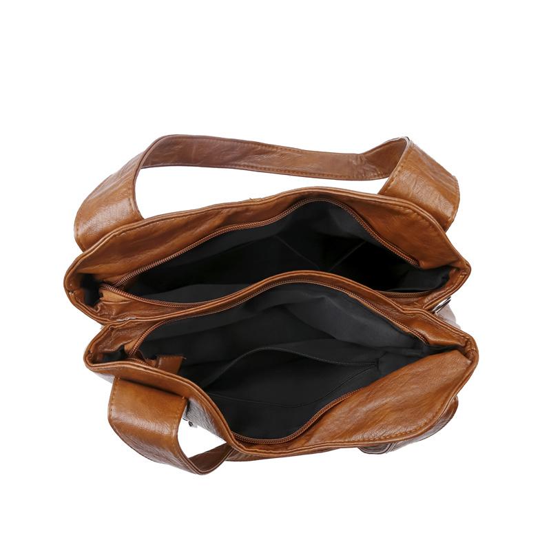 Женская сумка-тоут из мягкой кожи, сумка через плечо