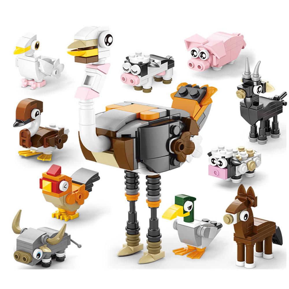 Мир Насекомых Животные Скорпион Богомол Муравьи Паук Птицы Морское Животное Строительные Блоки Игрушки Настольные Украшения Кирпичики Детский Подарок