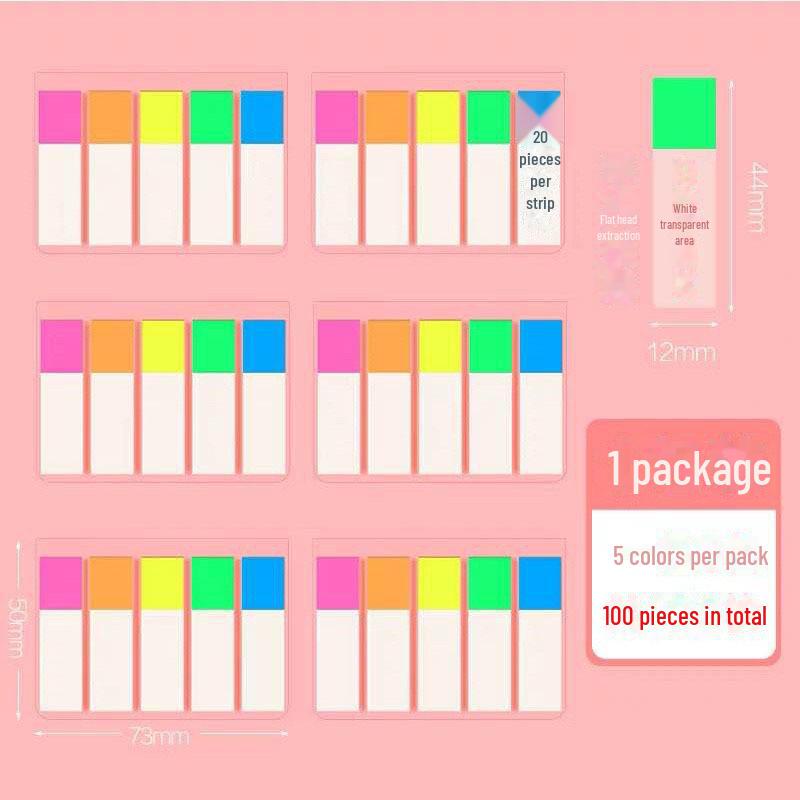 Съемные цветные наклейки-индексы: Маленькие свежие студенческие маркеры и стикеры