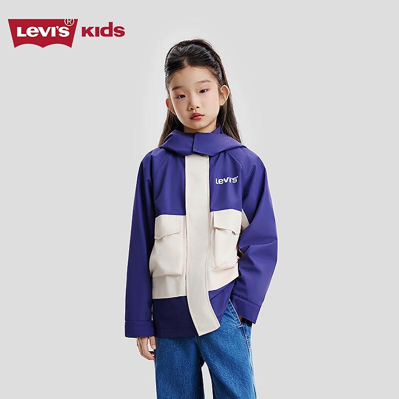 Levi's Детский ветрозащитный тренч с капюшоном