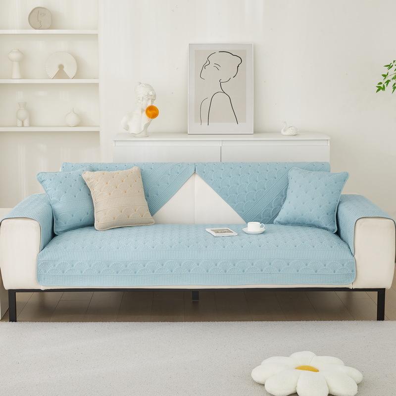 Sofa Cushion Fabric Pure Cotton Four-season Universal Non-slip Leather Sofa Cover Modern Simple Full Cover Sofa Towel