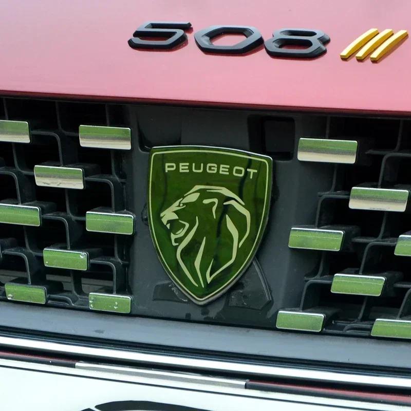 New Lion Car Front Grille Emblem Rear Trunk Badge Sticker for Peugeot 408 508 106 107 108 206 208 301 306 307 308 407 2008 5008