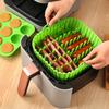 Square Air Fryer Liner Silicone Baking Mat 6.7 Inch Non-Stick