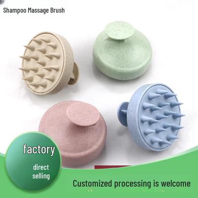 Мягкая силиконовая щетка для массажа кожи головы и шампуня в японском стиле - двойного назначения, для сухих/влажных волос