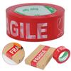 Durable Express Box Red Carton Sealing Package Tape Adhesive Fragile Warning Tape