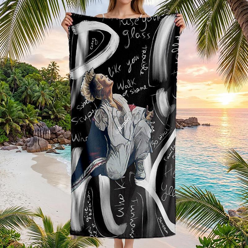 Large Beach Towel Quick Dry Absorbent Towel For Beach IndoorP!nk singer