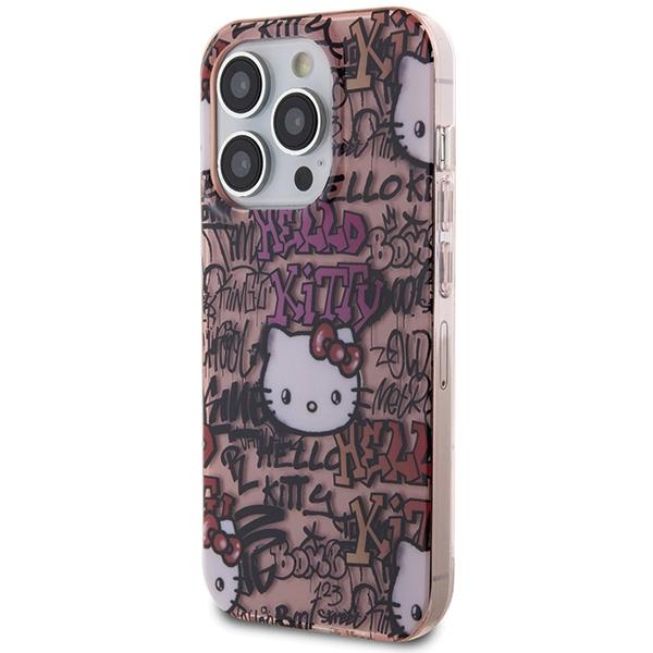 Etui do iPhone 15 Pro Hello Kitty Graffiti Różowe