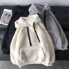 Women's Autumn And Winter Trend Lamb Wool Hoodie Hooded And Plush Thick Loose Jacket