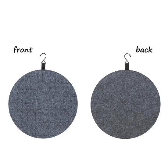 Wall Hanging Brooch Organizer with Hook Heavy Duty Felt Large Capacity Round Lapel Enamel Pin Collection Display Holder Storage Case