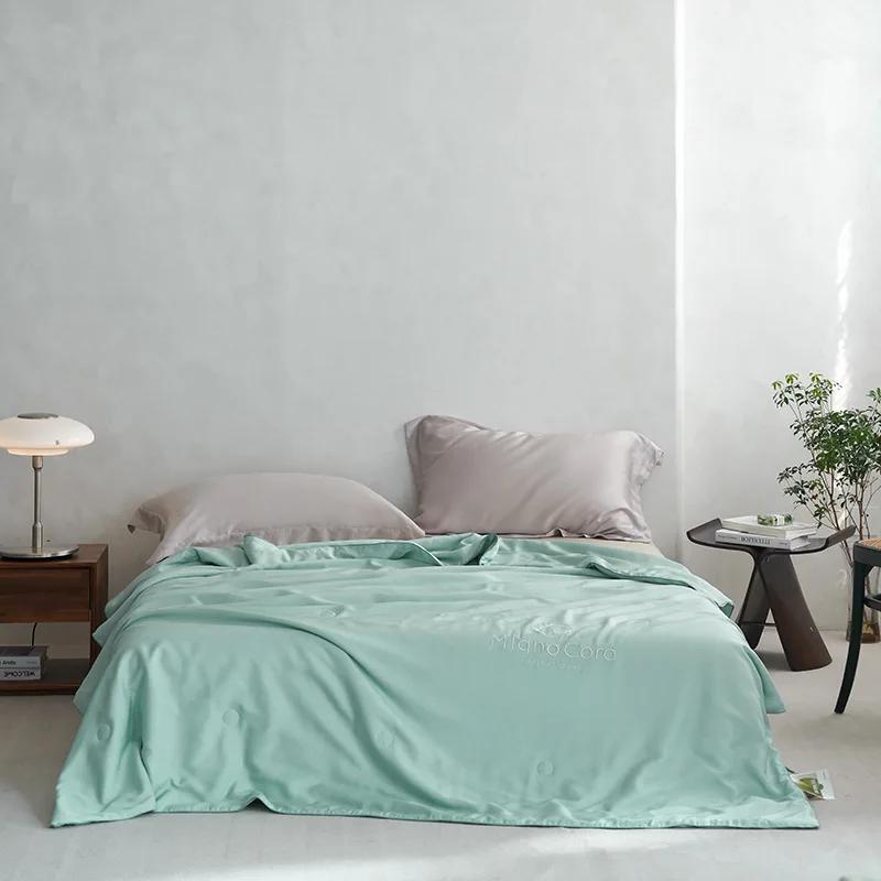 50 двустороннее лиоцелловое летнее одеяло из ледяного шелка с соевым наполнителем, тонкое одеяло можно стирать, одеяло с кондиционером