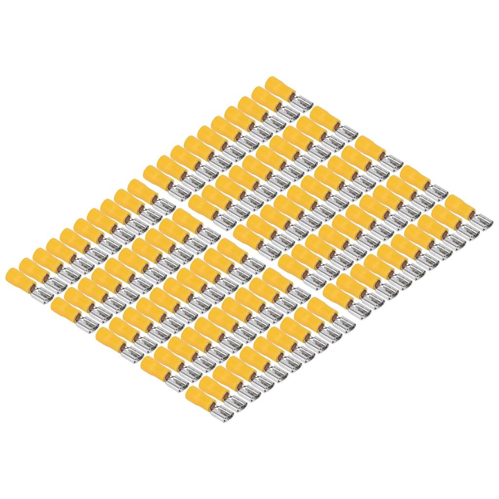 100 шт. Изолированный проводной терминал гнездо лопатка электрический обжимной соединитель для AWG 12?10 4?6мм2