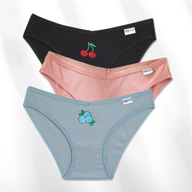 FINETOO Модные трусики с V-образной талией, женские хлопковые трусы M-4XL, нижнее белье больших размеров, женские удобные трусы, женские трусики, нижнее белье