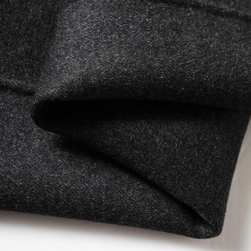 Autumn and Winter Medium and Long Suit Collar Handmade Wool Trench Coat Youth Business Double-sided Woolen Jacket