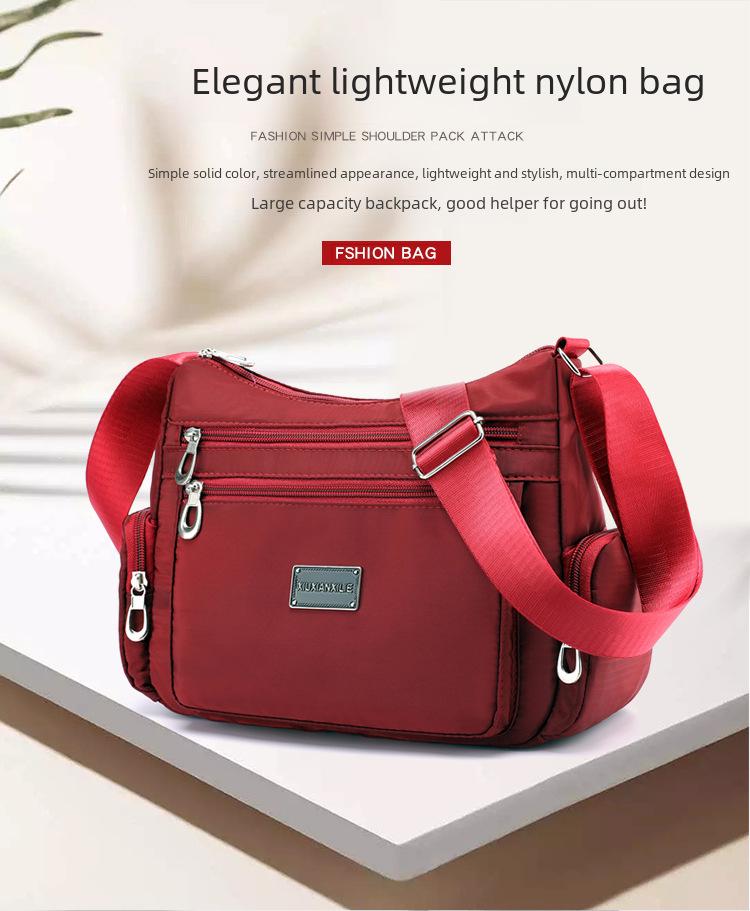 2024 Женская многослойная вместительная легкая сумка Oxford — наплечная, через плечо или рюкзак