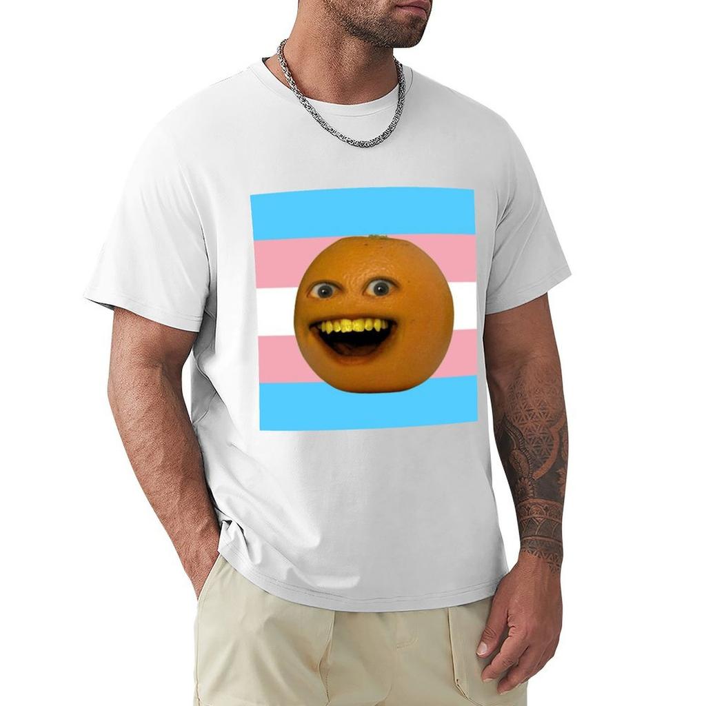 annoying orange trans flag TShirt heavyweights blanks blue lock oversize tshirts man oversized t shirt men