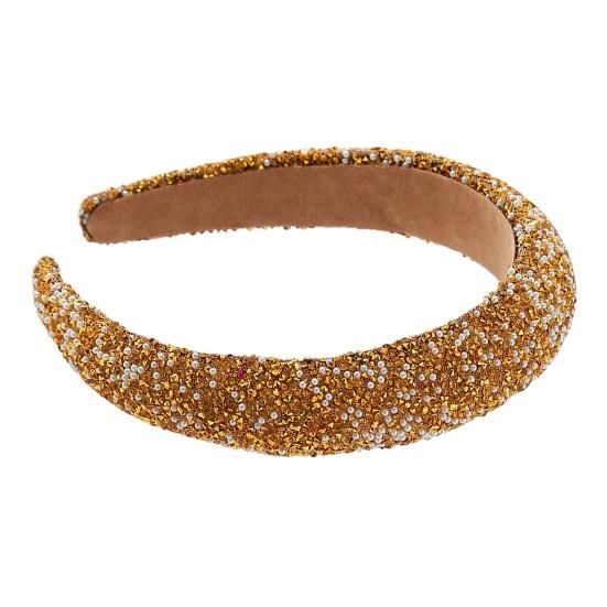 Women Luxury Hair Hoop Shiny Rhinestones Inlaid Headband Heightened Design Lightweight Headwear Head Accessories